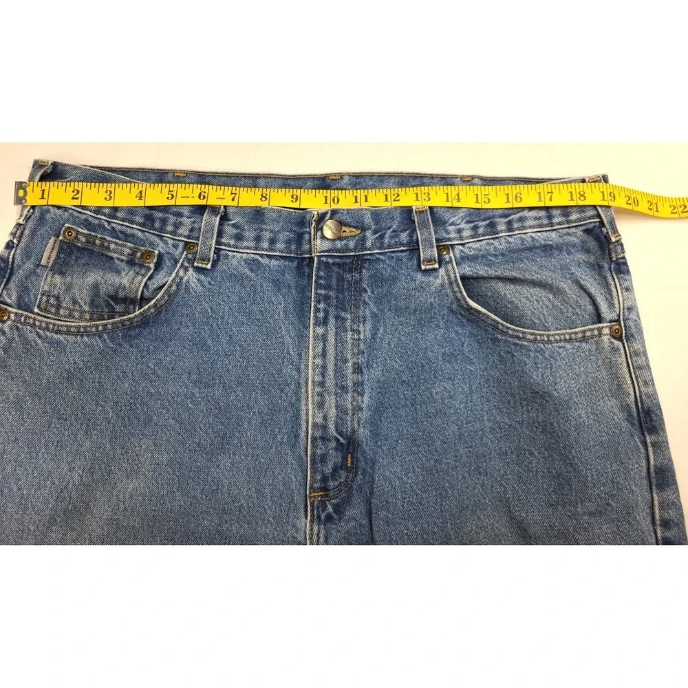 Mens Carhartt Jeans 38x32 Relaxed Fit Mid Rise Med Wash Bootcut